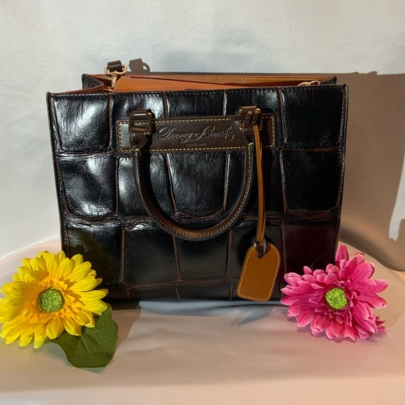 Dooney & Bourke "Janine" Satchel Dark Brown - Picture 13 of 14